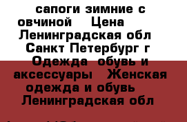 сапоги зимние с овчиной  › Цена ­ 400 - Ленинградская обл., Санкт-Петербург г. Одежда, обувь и аксессуары » Женская одежда и обувь   . Ленинградская обл.